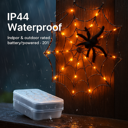 Spider Web Light with Hairy Spider - 3.28ft Decor