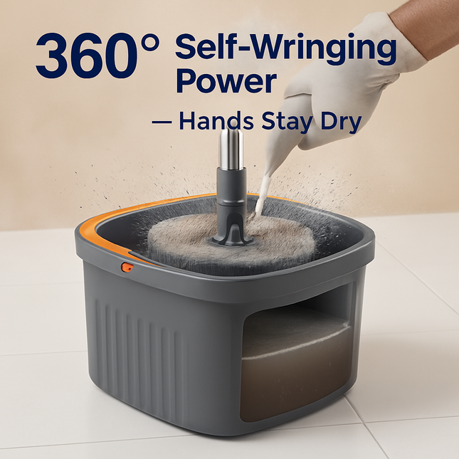 Spin Mop and Bucket System for Home Cleaning