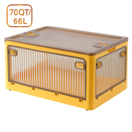 Foldable Storage Bins with Lid and Wheels