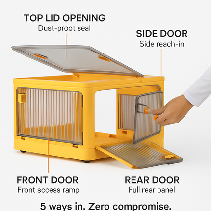 Foldable Storage Bins with Lid and Wheels