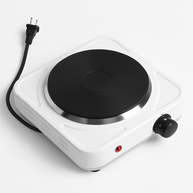 Electric Single Burner Hot Plate with Adjustable Temperature