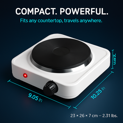 Electric Single Burner Hot Plate with Adjustable Temperature