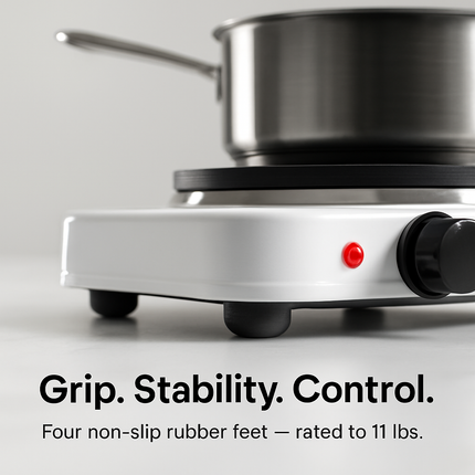 Electric Single Burner Hot Plate with Adjustable Temperature