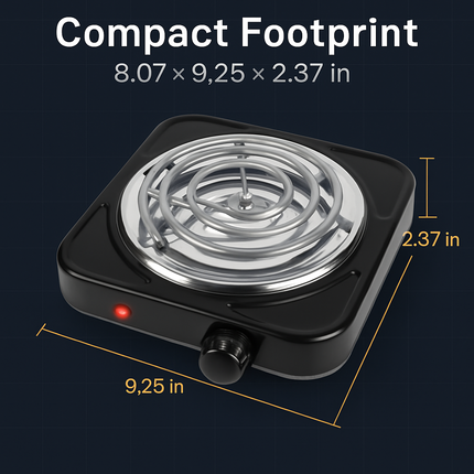 Compact Portable Burner Stove for Countertop Cooking
