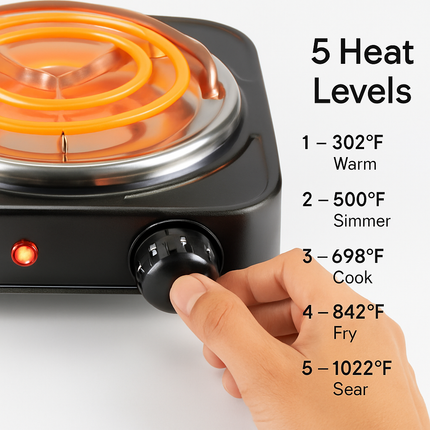 Compact Portable Burner Stove for Countertop Cooking