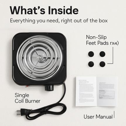 Compact Portable Burner Stove for Countertop Cooking