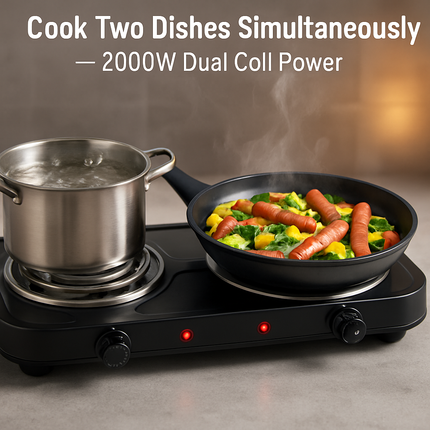 Compact Portable Burner Stove for Countertop Cooking