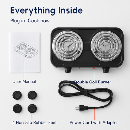 Compact Portable Burner Stove for Countertop Cooking
