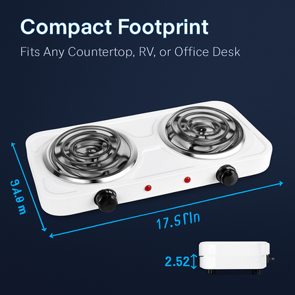 Compact Portable Burner Stove for Countertop Cooking