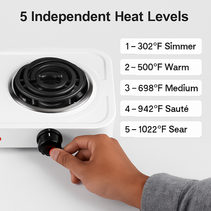 Compact Portable Burner Stove for Countertop Cooking