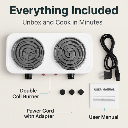 Compact Portable Burner Stove for Countertop Cooking
