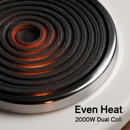 Electric Dual Burner Portable Hot Plate - Compact