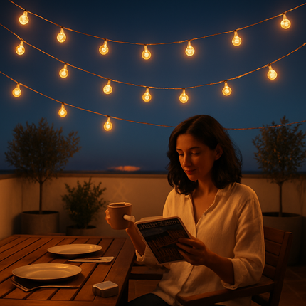 32.8Feet Globe String Lights Battery Powered Waterproof Decorative Fairy Lamp with 8 Lighting Modes Remote Control for Garden Lawn Patio