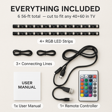 TV LED Backlight Strip RGB USB Monitor Lighting