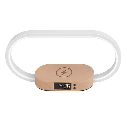 Bedside Table Lamp with Touch Control and Clock