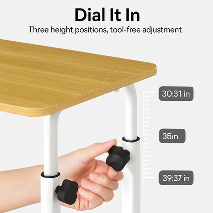 C Side Table 3-Tier Laptop Desk for Small Spaces