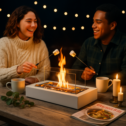 Tabletop Fire Pit with Roasting Sticks Portable