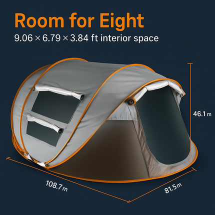 5-8 Person Pop Up Tent with Instant Setup