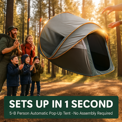 5-8 Person Pop Up Tent with Instant Setup