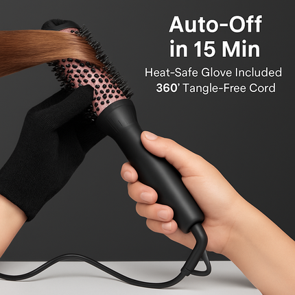 3-in-1 Thermal Hair Brush: Curler, Straightener & Comb
