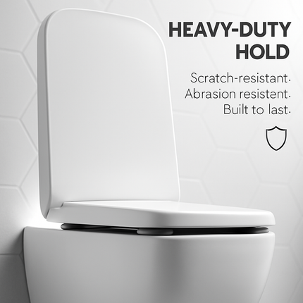 Square Toilet Seat with Grip-Tight Bumpers