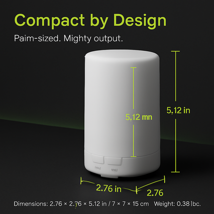 Mini Cool Mist Humidifier Ultrasonic Aroma Essential Oil Diffuser w/7 Color LED Lights 4 Timer Settings for Office Home Room Vehicle Study Yoga Spa