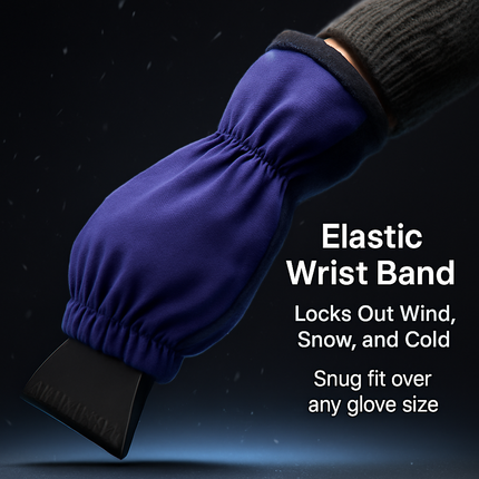 Ice Scraper Glove Car Windshield Snow Scraper Remover Glove Lined of Fleece Winter Ice Scraper Mitt Keep Warm