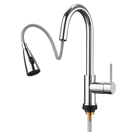 Touch Sensor Faucet with Pull-Out Spout, Hot and Cold Water