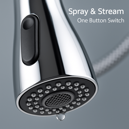 Touch Sensor Faucet with Pull-Out Spout, Hot and Cold Water