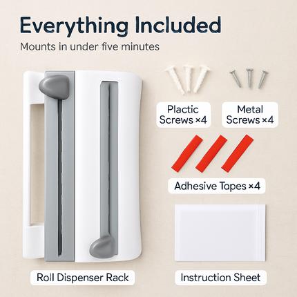 Kitchen Roll Dispenser for Clean, Easy Paper Storage