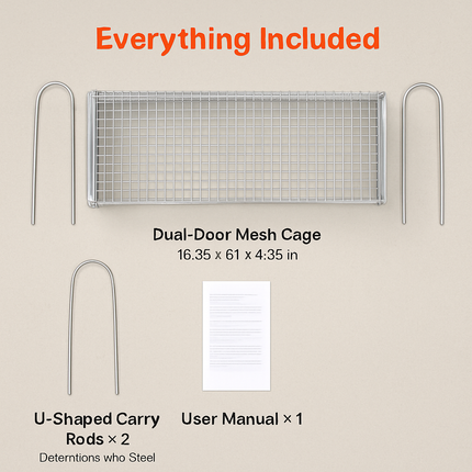 Dual Door Rat Trap Cage: Humane Live Trap for Mice & Rodents