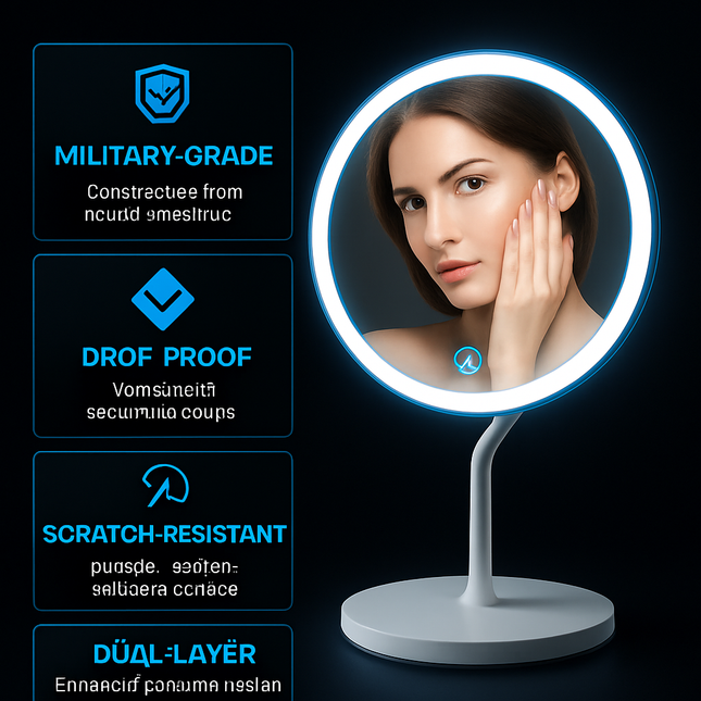 5X Magnifying Lighted Makeup Mirror with 360° Rotating Base