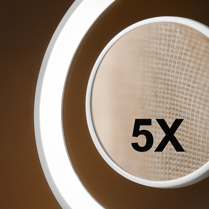 5X Magnifying Lighted Makeup Mirror with 360° Rotating Base