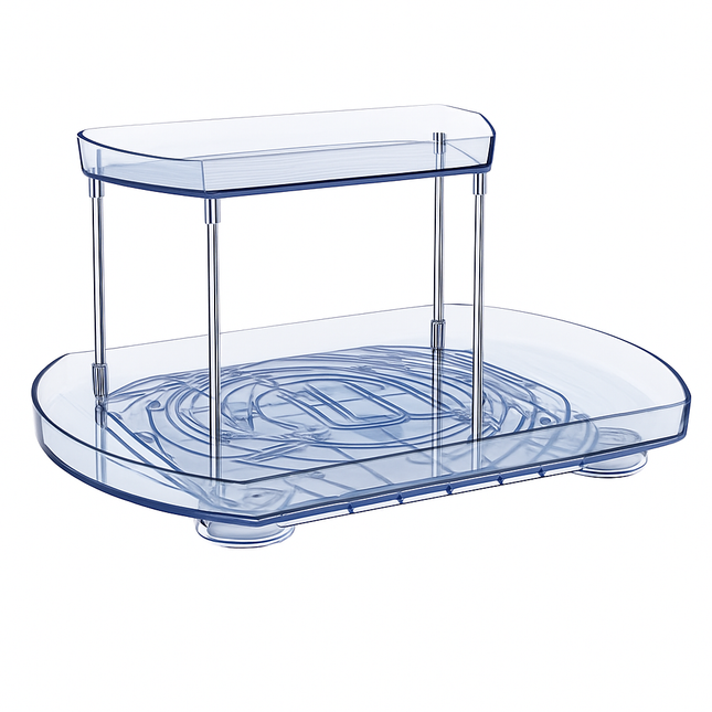 2-Tier Turntable Organizer for Refrigerator & Countertop
