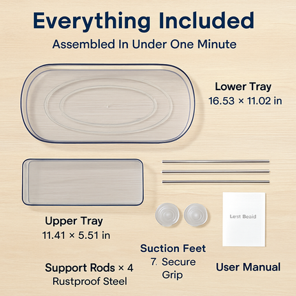 2-Tier Turntable Organizer for Refrigerator & Countertop