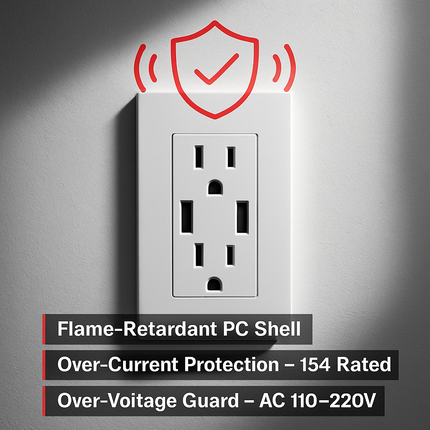Dual USB Wall Outlet Charger for Home Use