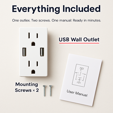 Dual USB Wall Outlet Charger for Home Use