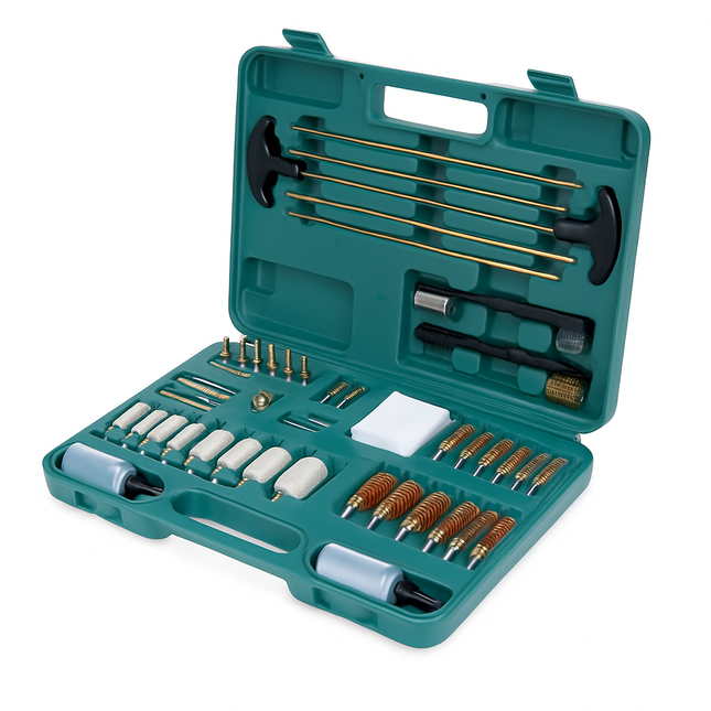 Gun Cleaning Kit with Brushes, Mops and Case