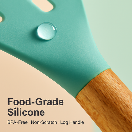 Kitchen Utensils Set with Holder - Spatulas & Spoons