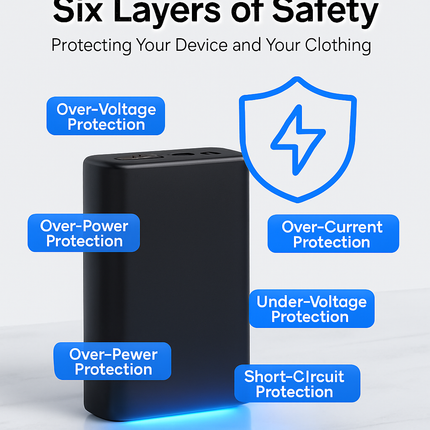 Power Bank for Heated Clothing with USB DC Output