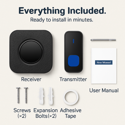 Wireless Doorbell with Long Range - Dual Receiver (US)