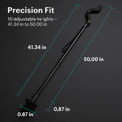 Walking Cane Collapsible with 10 Adjustable Heights