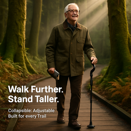 Walking Cane Collapsible with 10 Adjustable Heights
