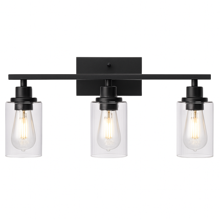 Wall Sconce Lighting with Clear Glass Shade