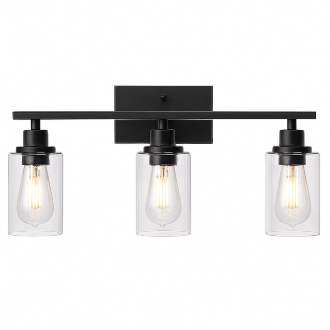 Wall Sconce Lighting with Clear Glass Shade