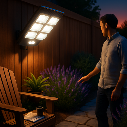 Solar Powered Wall Light with PIR Motion Sensor