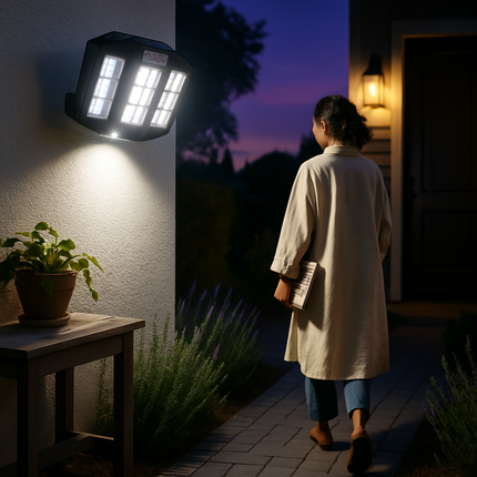 Outdoor Solar Wall Light with PIR Motion Sensor
