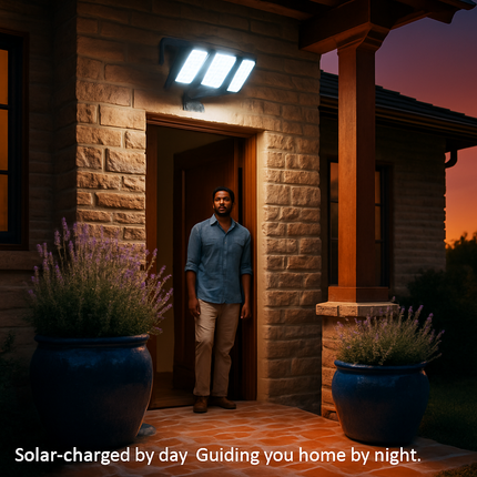 Outdoor Solar Wall Light with PIR Motion Sensor