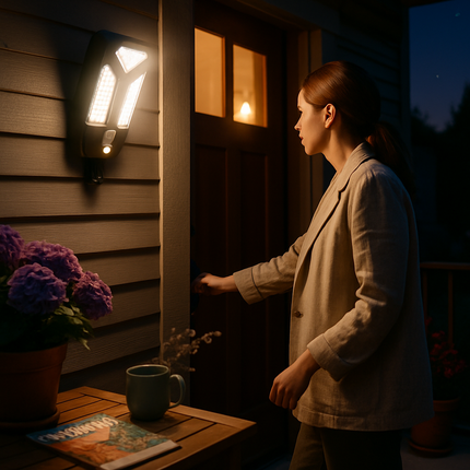 Outdoor Solar Wall Light with PIR Motion Sensor