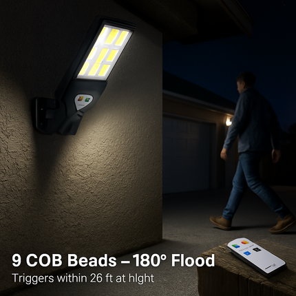 Outdoor Solar Wall Light with PIR Motion Sensor